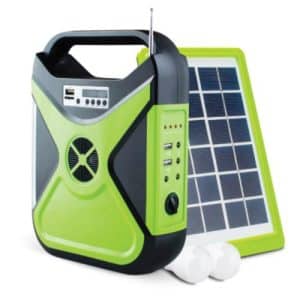 SOLARNI SET RASVJETE 3 x 3W S FM RADIOM BLUETOOTH PREKO KOJEGA MOŽETE PUNITI RAZNE UREĐAJE