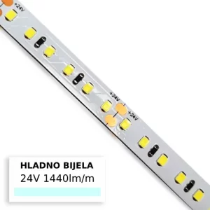 LED traka sa 120 led dioda po metru i snagom od14,4w isijava hladno bijelu boju svjetlosti