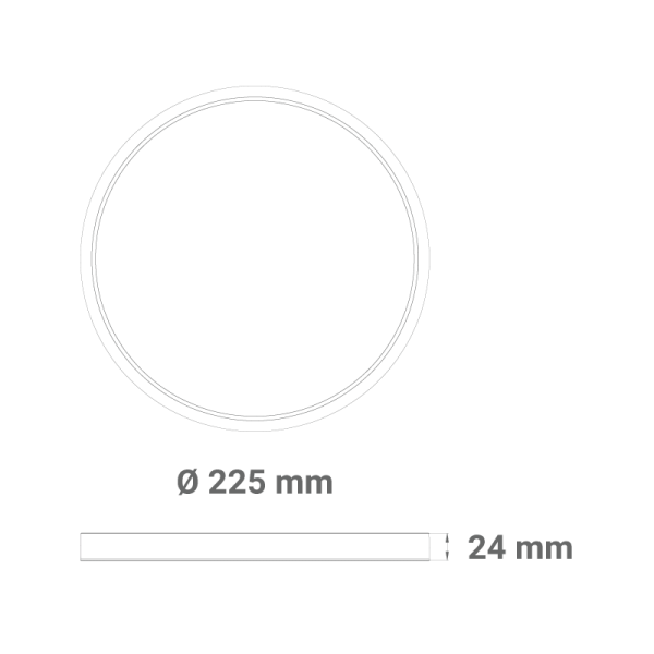 LED plafonjera Green Tech 18W 5 CCT 3000K-3500K-4000K-5000K-6500K, Ø 22 cm crna - Slika 4