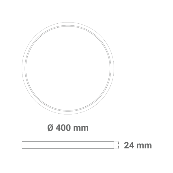 LED plafonjera Green Tech 24W 5 CCT 3000K-3500K-4000K-5000K-6500K, Ø 40 cm Crna - Slika 4