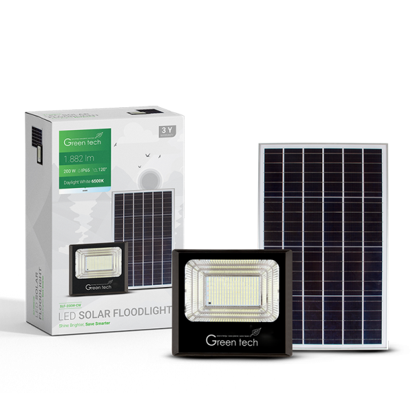 LED solarni reflektor Green Tech 200W, 6500K, IP65 - SLF-200W-CW