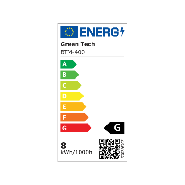 LED kupaonska zidna lampa, Green Tech, crna, 560 lm, 8W, 4000 K, IP44, 40 cm - BTM-400 - Slika 6