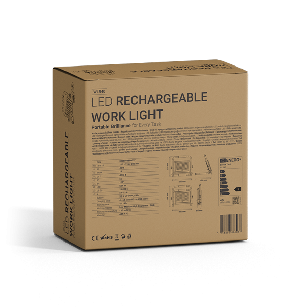 Prijenosni LED reflektor Green Tech, 40W, 4000K, IP65 - WLR40 - Slika 13