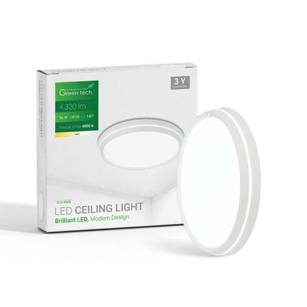 LED plafonjera Green Tech Brilliant 36W 4000K 51cm bijela