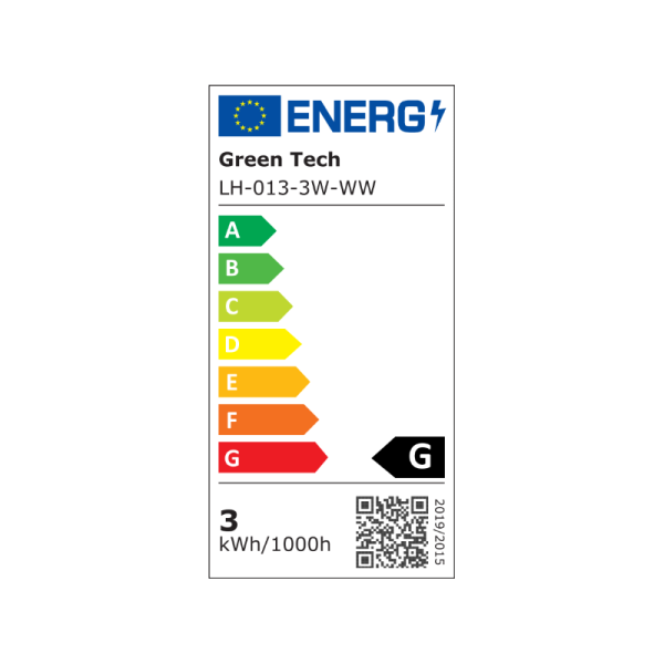 LED zidna lampa Green Tech 3W, 3000K, crna boja - LH-013-3W-WW - Slika 7