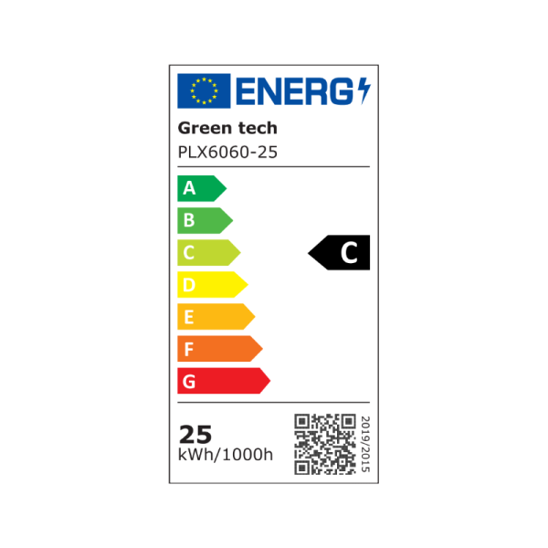 LED panel Green tech 595 x 595 x 30 mm, 25W, 3 CCT, 160lm/W, Lifud driver - PLX6060-25 - Slika 7