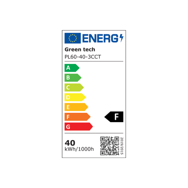 LED slim panel Green Tech 40W, 3CCT 100lm/W, 595 x 595 x 9 mm - PL60-40-3CCT - Slika 3