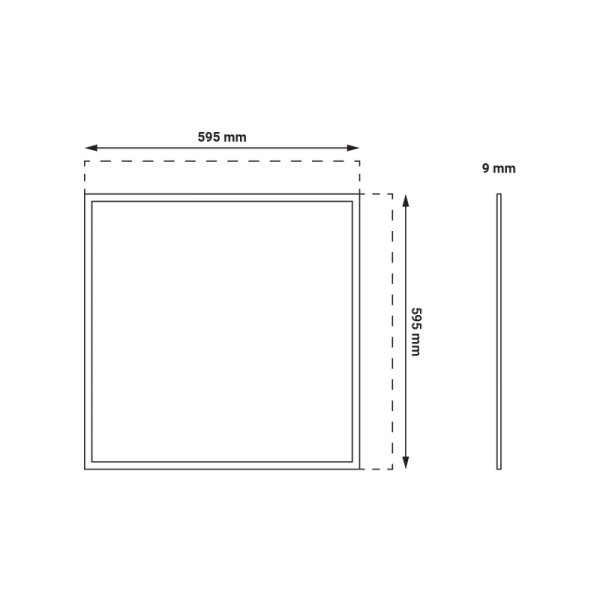 LED slim panel Green Tech 40W, 3CCT 100lm/W, 595 x 595 x 9 mm - PL60-40-3CCT - Slika 4