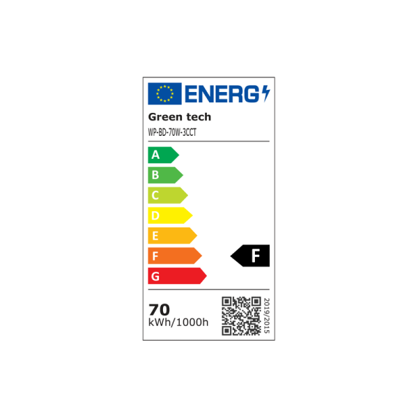 LED vodotijesna nizajuća lampa Green Tech 70W 3CCT IP65 crna - Slika 7