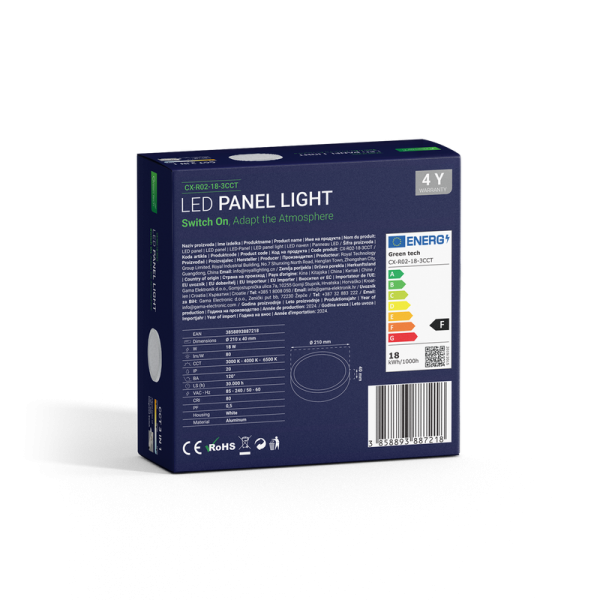 LED panel nadgradni okrugli Green Tech 18W 3CCT - Slika 3