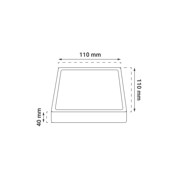 LED panel nadgradni kvadratni Green Tech 6W 3CCT - Slika 8