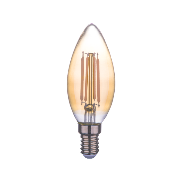 LED filament žarulja Green Tech 4W, 2700K, E14, AC220V, C35, amber, dimabilna - LFB-5201 - Slika 3