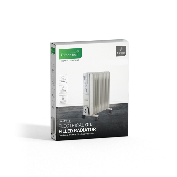 Uljni radijator Green Tech 2500W, električni - GH-29-11 - Slika 3