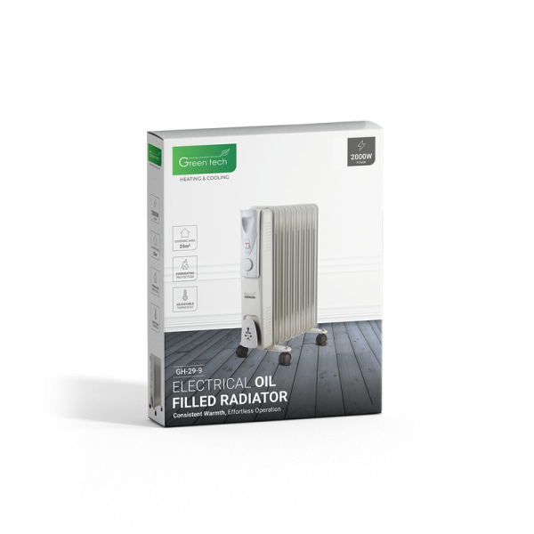 Uljni radijator Green Tech 2000W, električni - GH-29-9 - Slika 6