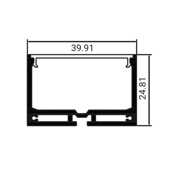 Aluminijski profil Green Tech 39,91 x 24,81 , nadgradni L=2 - AP-4025 - Slika 3