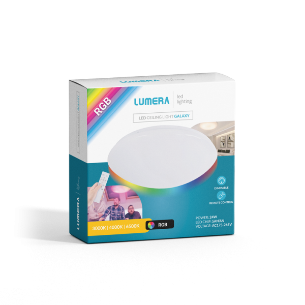 plafonjera Lumera Lighting 24W, RGB, dimabilna s daljinskim upravljačem - GALAXY - Slika 4