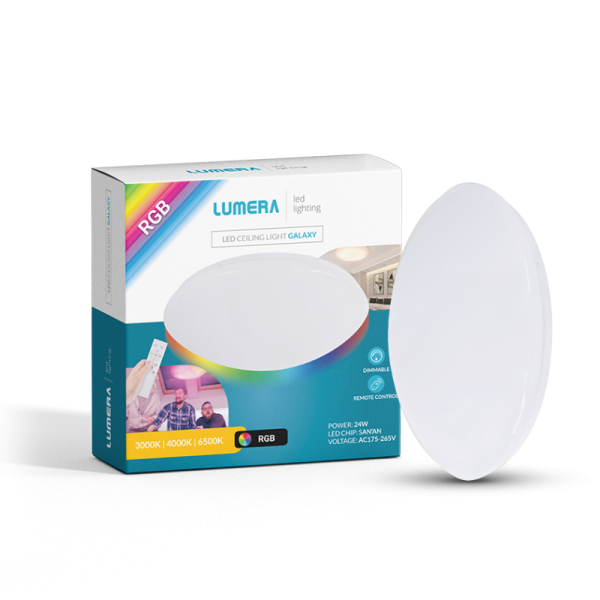 plafonjera Lumera Lighting 24W, RGB, dimabilna s daljinskim upravljačem - GALAXY